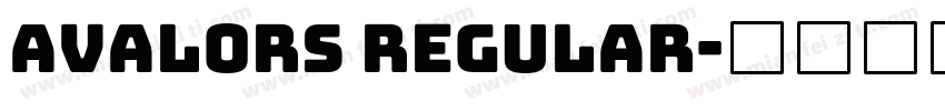 Avalors Regular字体转换